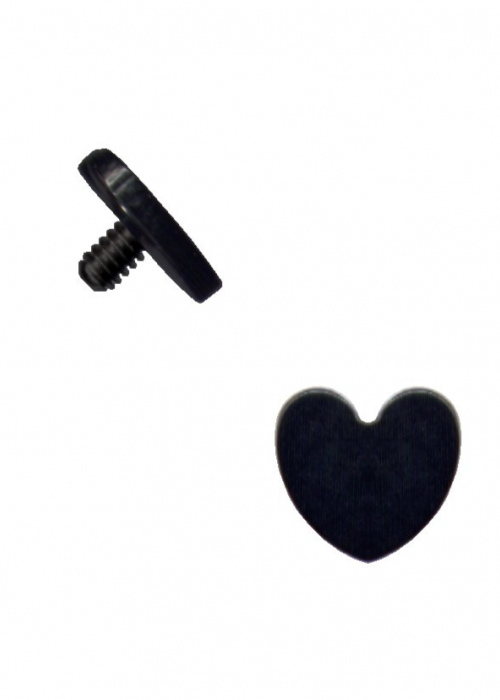 Top Dermal Anchor Surgical Steel Heart Black (1)