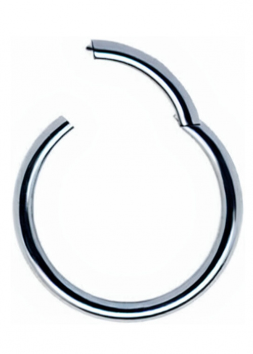 Clicker Ring Hinge Surgical Steel Silver Polished