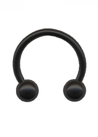 Hufeisen Ring Chirurgenstahl CBR Schwarz