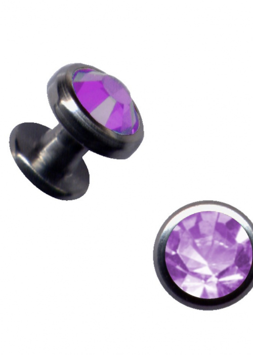 Skin Diver Dermal Anchor Titanium Crystal Lavender Lilac