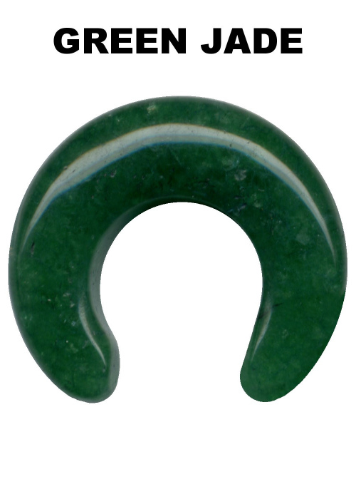 Dehnungssichel Naturstein Grün Jade 6mm