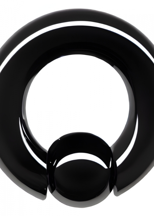 Clamp Ball Ring BCR XL Large Surgical Steel Black Polished